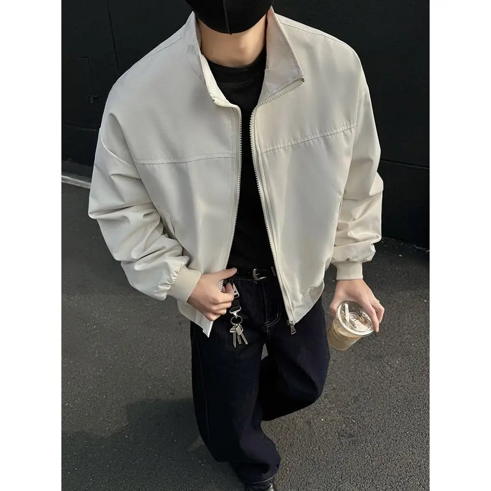 

American Sle Men's Casual Windproof Jaet Autumn New Net Color Outdoor Loose Top Faionable Polyester Cosite Elastic F...