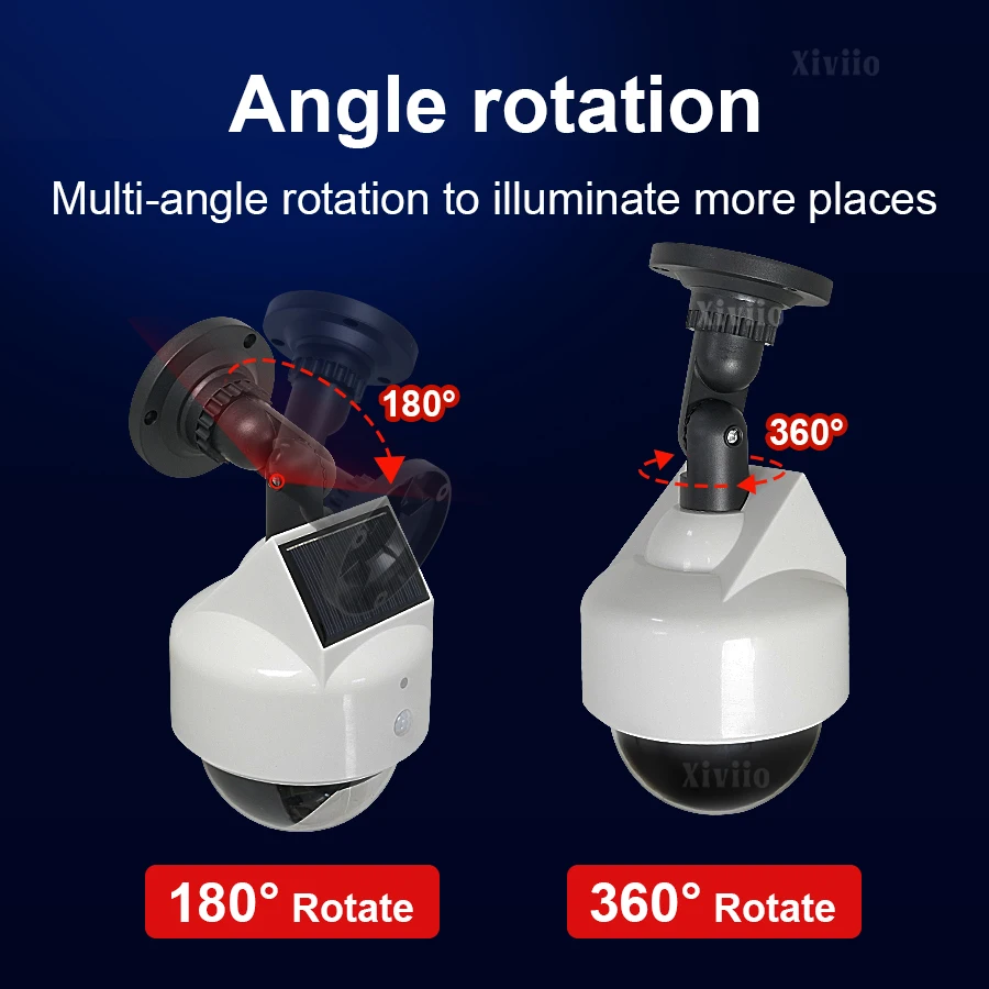 Nuova telecamera di simulazione solare Sensore di movimento Telecamera virtuale Luce notturna esterna Illuminazione Telecamera finta Lampada da parete per giardino stradale