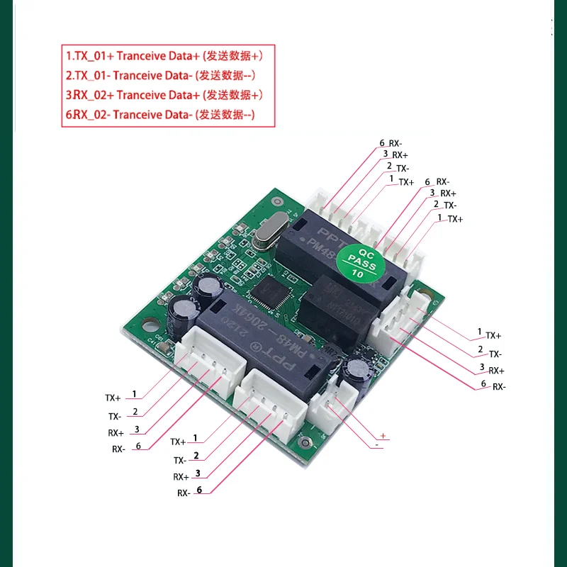 Industrial Ethernet Switch industria5 porta 10/100M rede ethernet interruptor 5V/12V/15V temperatura de entrada de energia-40 a 75 ℃