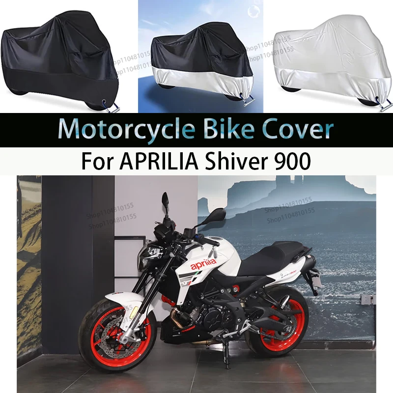 

For APRILIA Shiver900 Motorcycle Cover Moto Rain Cover Waterproof Dustproof UV Cover Coat Indoor Outdoor Motorbike Scooter Cover