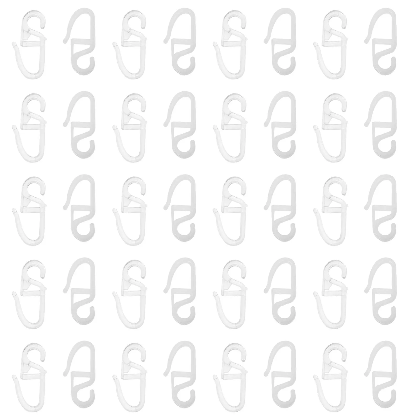 

300pcs Plastic Curtain Hooks Shower Bath Hanger Pom Sliding Rod Accessories Home Decor Bathroom Window