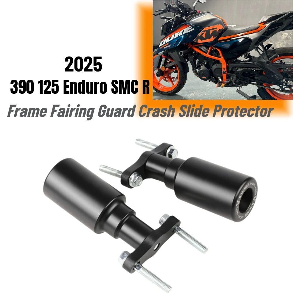 For 390 Adventure Enduro R 125 SMC R 2025 Frame Fairing Guard Crash Slide Protector Pads Motorcycle Crash Slider Protection