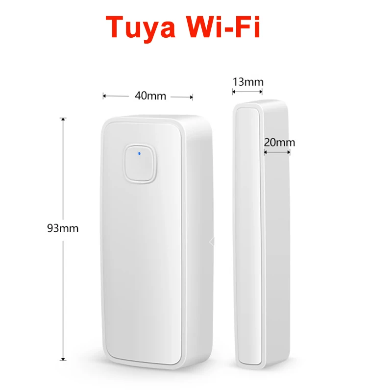 Tuya Smart WiFi Door Sensor Open Close Detector Smartlife App Control Notification Compatible with Alexa Google Home