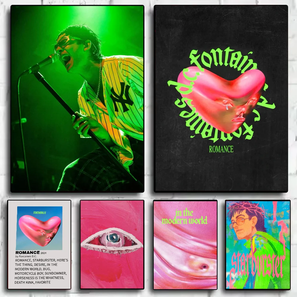 Band F-Fontaines D C Romance Poster HD art sticky wall waterproof home living room bedroom bar aesthetic decoration