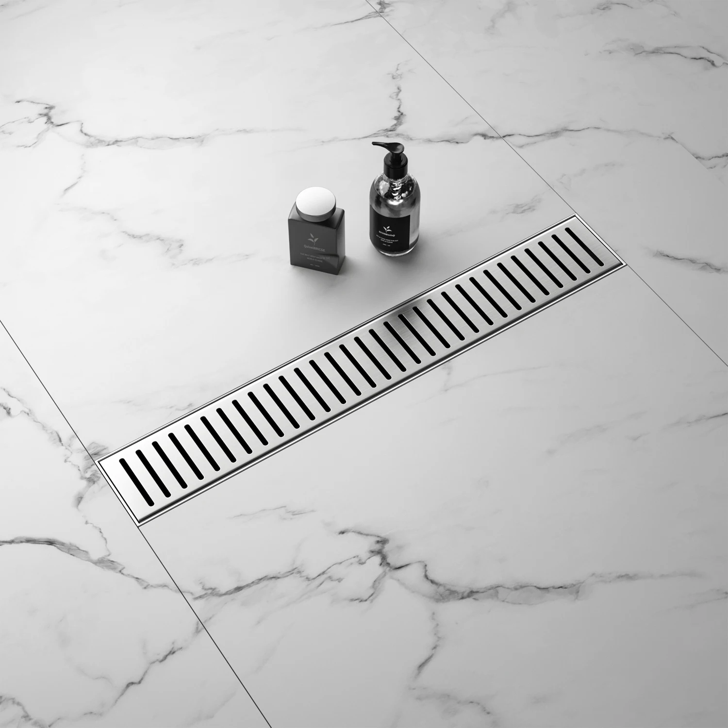 

Modern Design 304 Stainless Steel Linear Shower Drain Superior Material Hotel Application Floor Drain with Removable Cover Grate