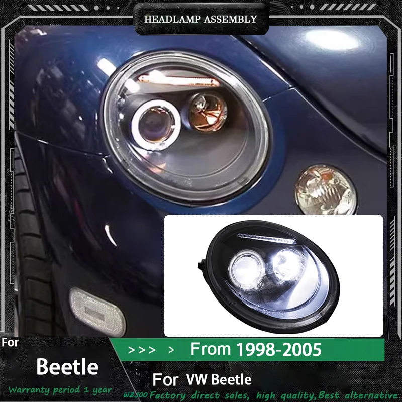 Car Lights For Volkswagen VW Beetle Headlights 1998-2005 LED Projetor Headlamp Daytime Running Light Automotive Accessories
