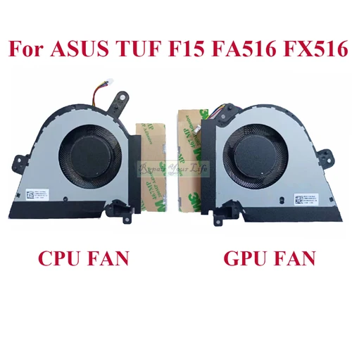 Imagen 1 del producto Nuevo ventilador de refrigeración para ordenador portátil de 12V para ASUS TUF F15 FA516 FX516 FX516P FX516PE PM CPU VGA ventilador para tarjeta gráfica 13NR0760P01011 02011