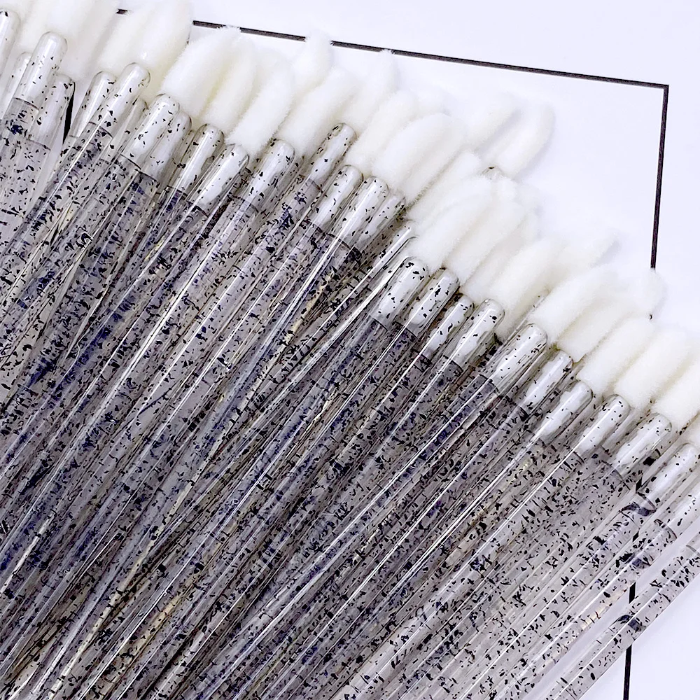 100/300 pièces brosse à lèvres jetable cristal rouge à lèvres brosse applicateur de brillant à lèvres baguettes baguettes de cils applicateurs maquillage outils de beauté