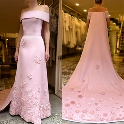 Customized Jersey Applique Pleat Clubbing Column Boat Neck Bespoke Occasion Gown  Long Dresses