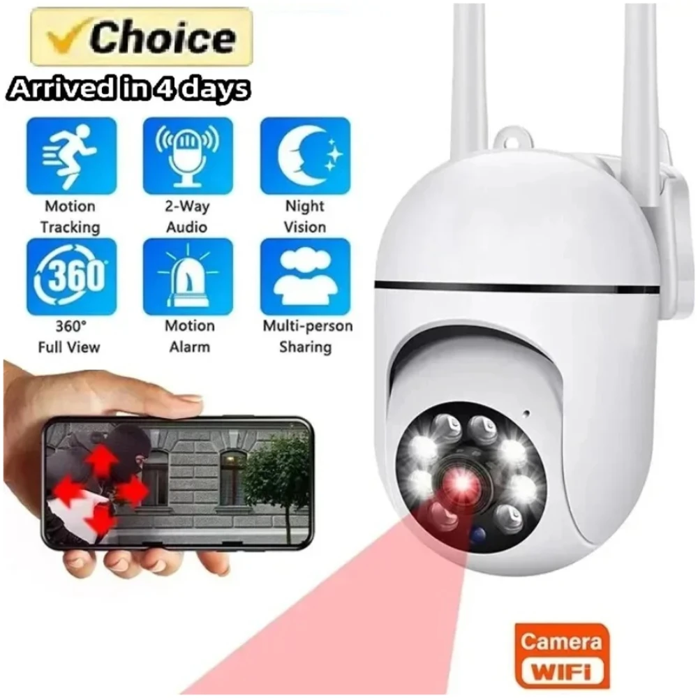 Cámara de visión nocturna WiFi de pared, Monitor antirrobo giratorio de 2,4 °, punto de acceso 360G, vigilancia de seguridad para teléfono