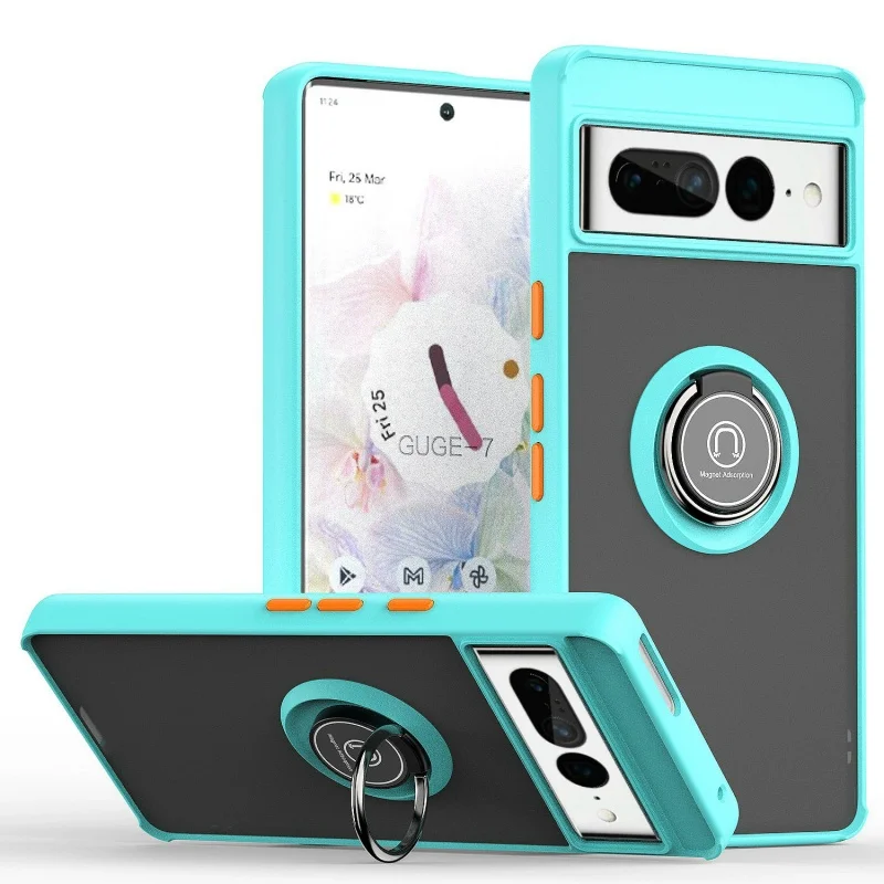 

Ring Stand Holder Phone Case Shockproof Magnetic Cover For Google 6 Pro Cover Pixel 8 7 Pro Case