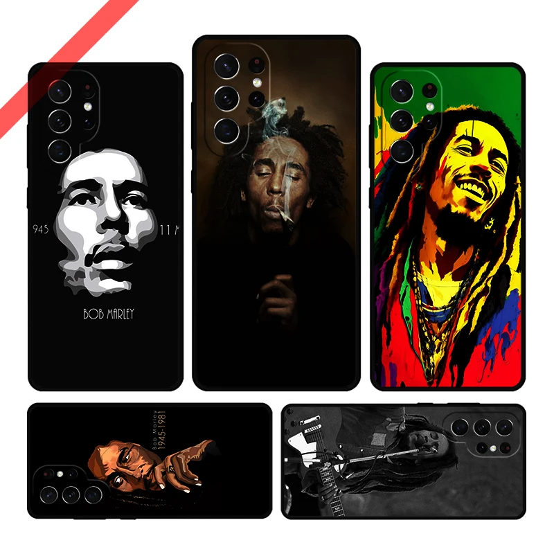 Bob Marley Singer Phone Case For Samsung Galaxy S20 FE S21 S10 S23 Plus S24 S22 Ultra Coque Note20 Note10 S9 S8 Cover Capa