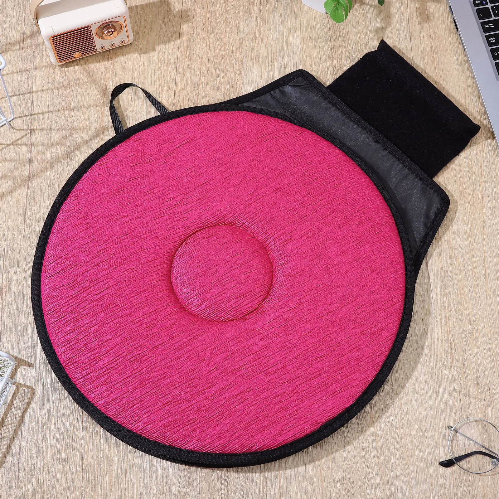 

360 Degree Rotating Car Seat Cushion Breathable Fabric Swivel Seat Pad for Elderly Pregnant Women Office Home Airplane Use