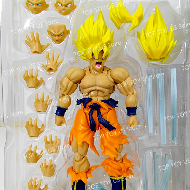 

Фигурка Shf Dragon Ball Z Сон Гоку Супер Сайян Какаротто, 17 см, ПВХ, подвижная, коллекционная модель, аниме-игрушка