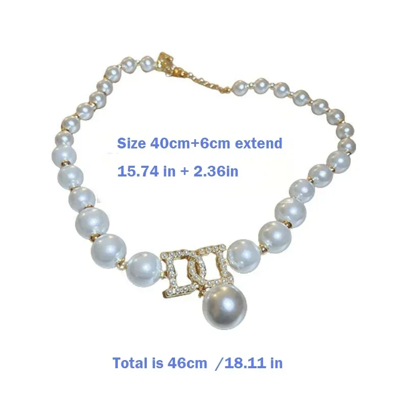 Women Elegant Pearl Clavicle Chain Collares Ladies Short Pendant Necklaces Earrings set Jewelry sets