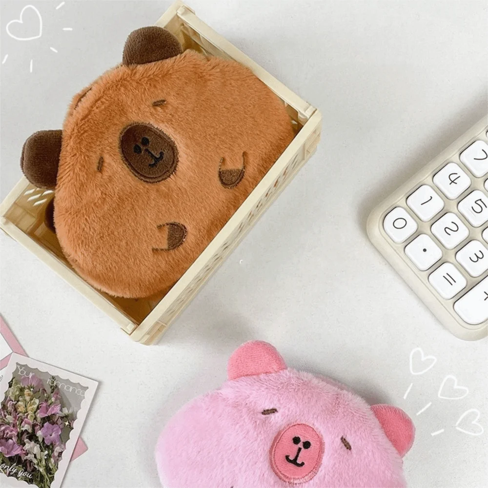 かわいいカピバラの漫画風コインパース、ぬいぐるみ、キーホルダー、小さな財布おもちゃ、モルモットバッグペンダント、誕生日プレゼント