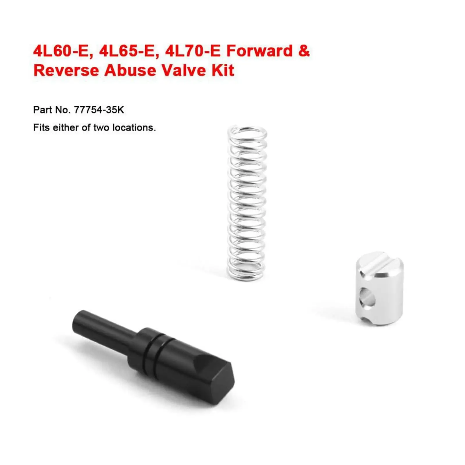 

Aluminum Alloy Transmission Abuse Valve Forward Reverse Kit Easy Installation for GM 4L70-E 77754-35K