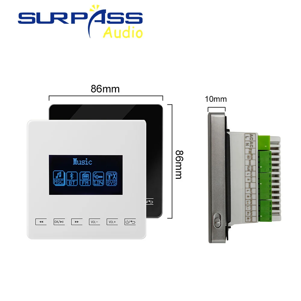 ลำโพงบลูทูธแบบพกพา15W ลำโพงเพดานขับเคลื่อนลำโพงบลูทูธในผนังสำหรับระบบเพลงพื้นหลังในบ้านพร้อม USB TF