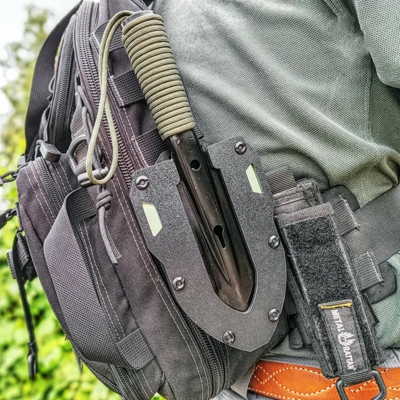 1PC Outdoor Tactical Hand Shovel With Cover Molle Clip Multifunction Camping Hiking Survival Tools  Small Garden Digging