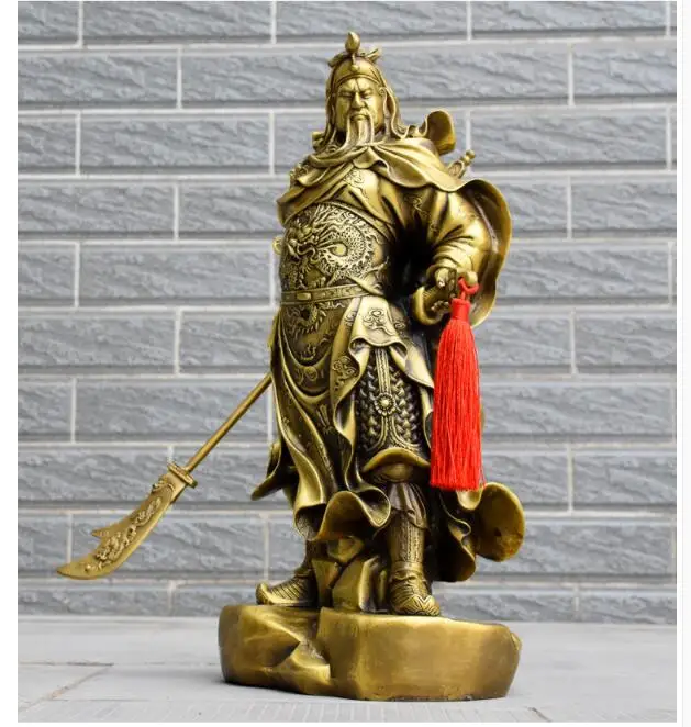 45CM large Huge home Porch lobby efficacious Protection efficacious Mascot Martial god of wealth guan gong Guandi FENG SHUI ART view 3
