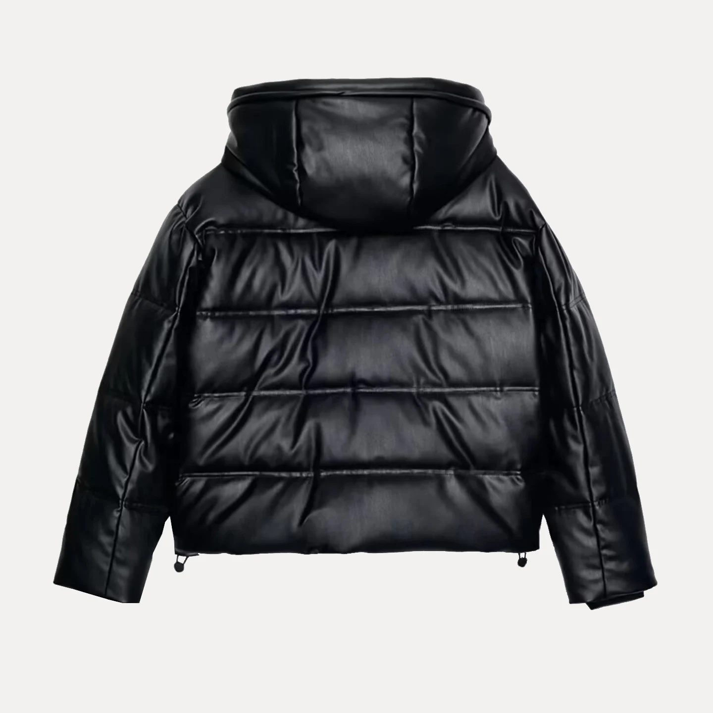 2025年秋 レディース ファッション レザー ジャケット フード付き ロング丈 アウター スタンドフィット Z レディースコート