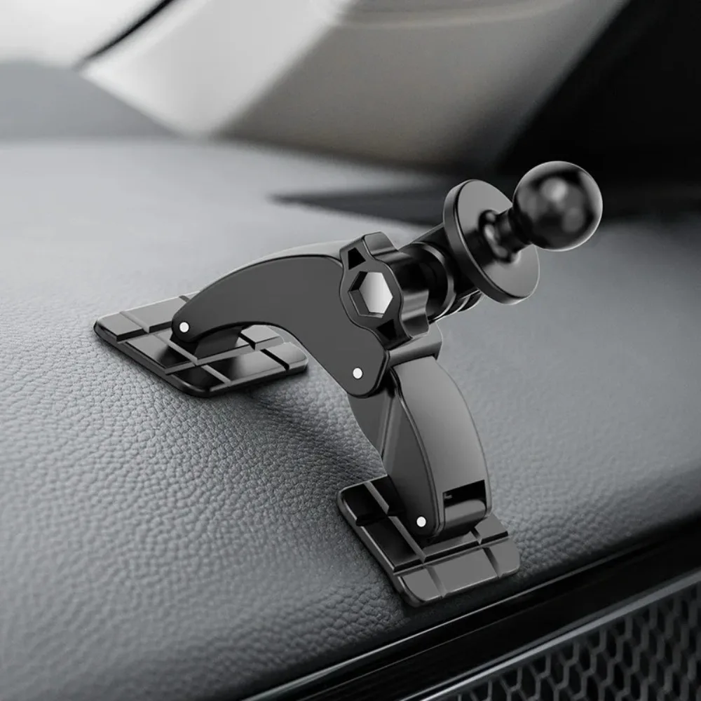 Suporte Universal para Celular com Cabeça Esférica de 17mm, Base Dupla Autoadesiva para Painel de Carro, Rotação 360 Graus, Acessórios de Suporte para Celular