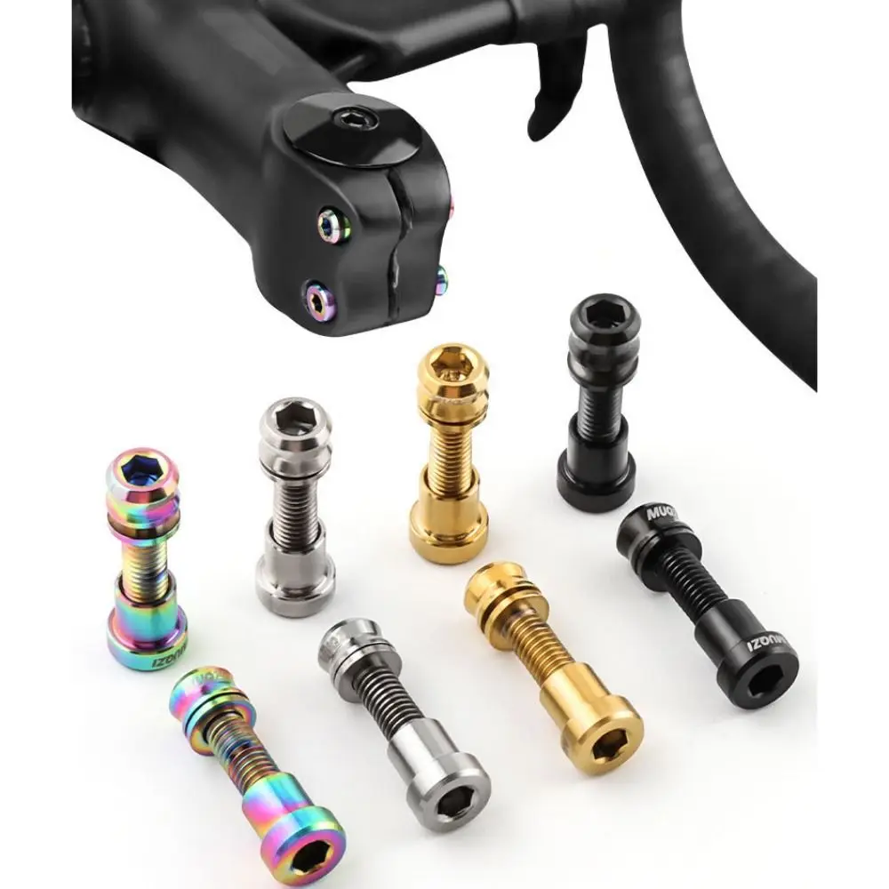 Aluminum Alloy Bicycle Stem Fixing Nut M5x19mm Fixing Bolts Bike Handlebar Stem Lock Bolt Ti Bolts M5*17mm