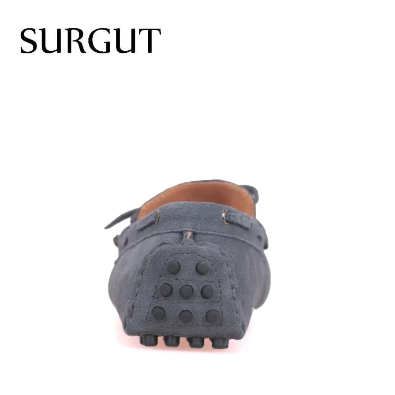 SURGUT Brand New Fashion Summer Spring Men Driving Shoes Loafers Real Leather Boat Shoes Breathable Male Casual Flats Loafers