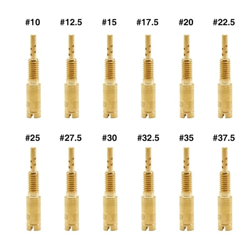 Industrial Grade 12pcs Carburetor Slow Set 10 to 37.5/32.5Z to 60 Slow Jet