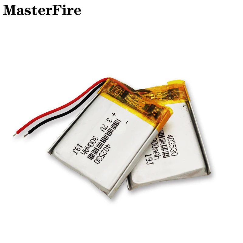 

402530 300mah 3.7V Lithium Polymer Battery For Bluetooth Speaker Smart Watch Driving Recorder Rechargeable Li-polymer Batteries