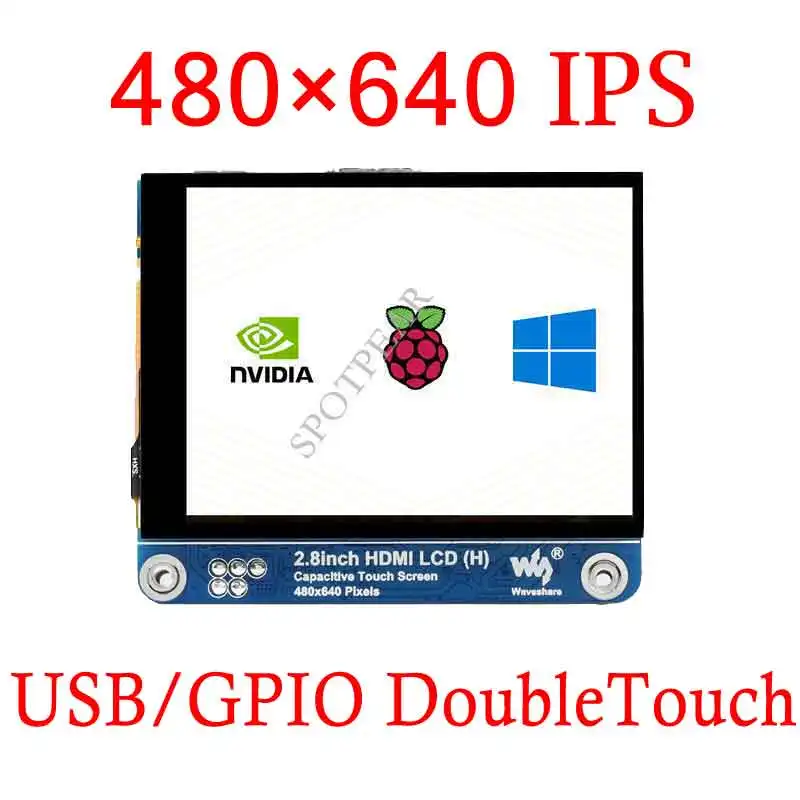 Raspberry Pi 2.8inch HDMI LCD display 480×640 high Resolution 2.8 inch capacitive touch screen compatible with HDMI