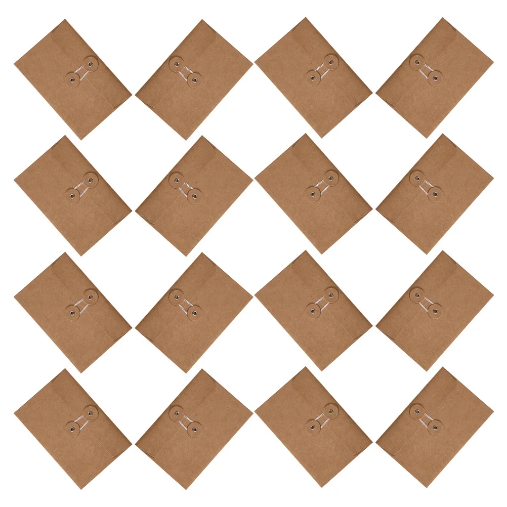 24 stücke Kraft Umschläge Blank Büro Schreibwaren Lagerung Beutel Für Brief Schreiben Datei Organisation Wicklung Seil Design Einfache