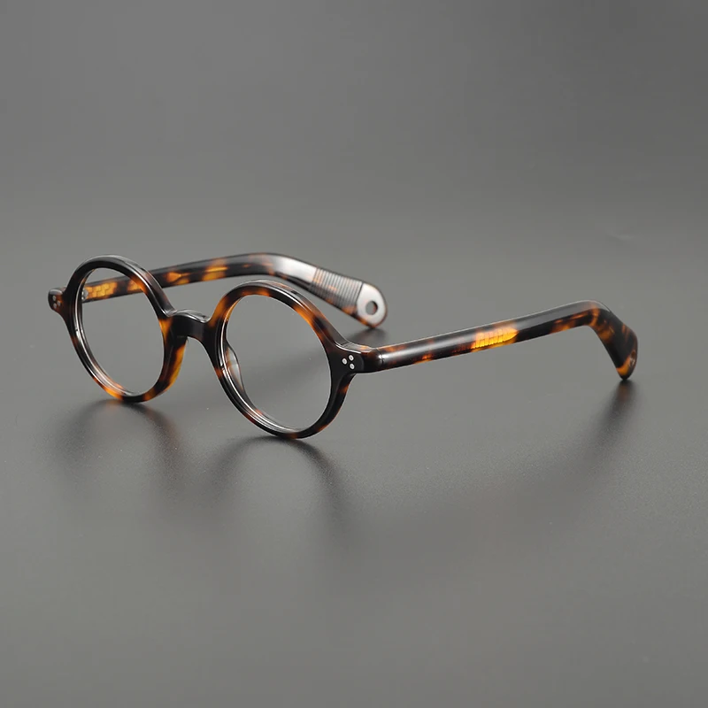 Vintage round glasses frame Men\'s and women\'s luxury brand handmade acetate optical glasses to make prescription glasses