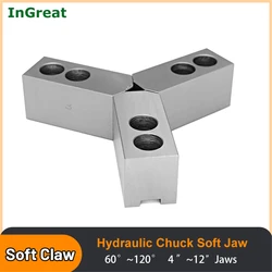 4/5/6/8/10/12 Hydraulic Chuck Soft Jaw Raw Claw 60/90/120 Degree High Quality Standard 3 Jaws for Mechanical CNC Lathe