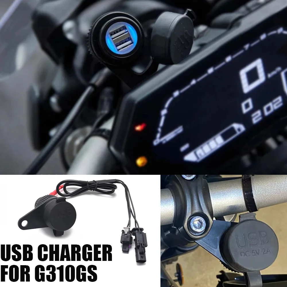 

USB Double Socket Motorcycle Modification Accessories With Lossless Line For BMW G310GS G 310 GS G 310GS G310 GS