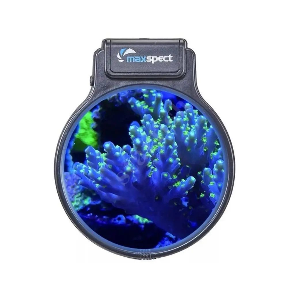 Aquarium Fish Tank Coral View 3x Magnification Magnetic Blue LED Softbox Light Pastel Reef Magnifier with Snap-on Filter Lenses