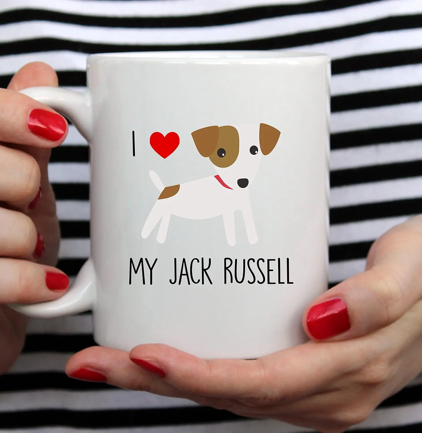 I Love My Jack Russell Terrier Mug | Cute Mug | Jack Russell Gift | Jack Russell birthday Mug | Dog Mug | I Love My JRT Mug | Bi