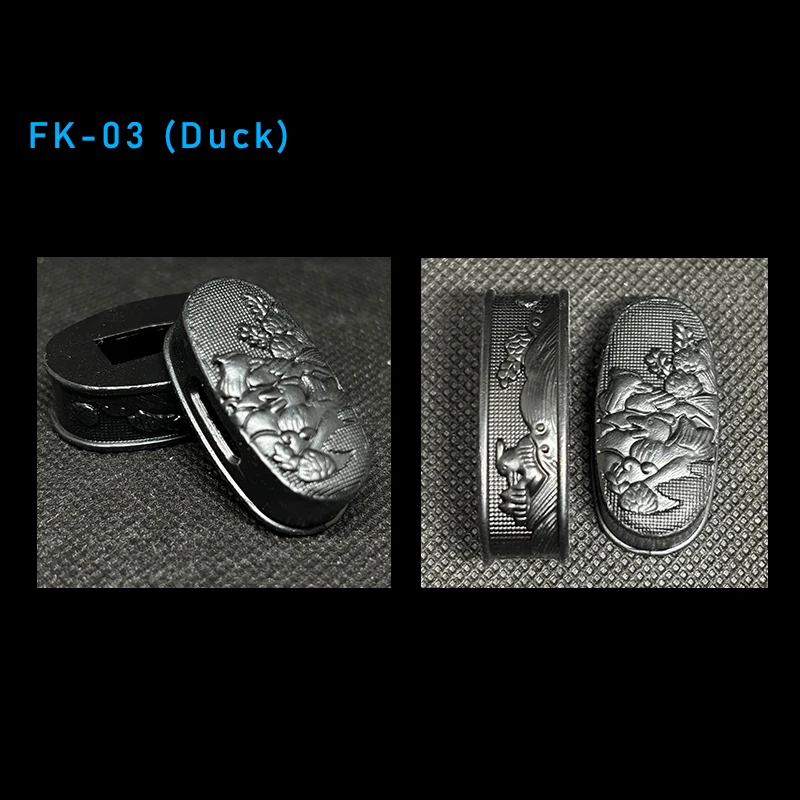 Hochwertige Legierung Katana Butt Cap Fuchi Kashira Griff Kragen für japanische Schwert Samurai Wakizashi Katanas Schwerter Armaturen – Detail 4