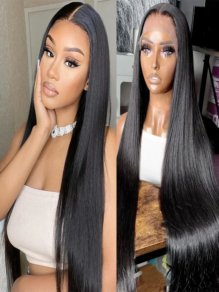 7x5 HD Glueless Wig Human Hair Straight Wigs 13x4 13X6 HD Transparent Lace Front Wig Pre Plucked Brazilian 180 Density For Women