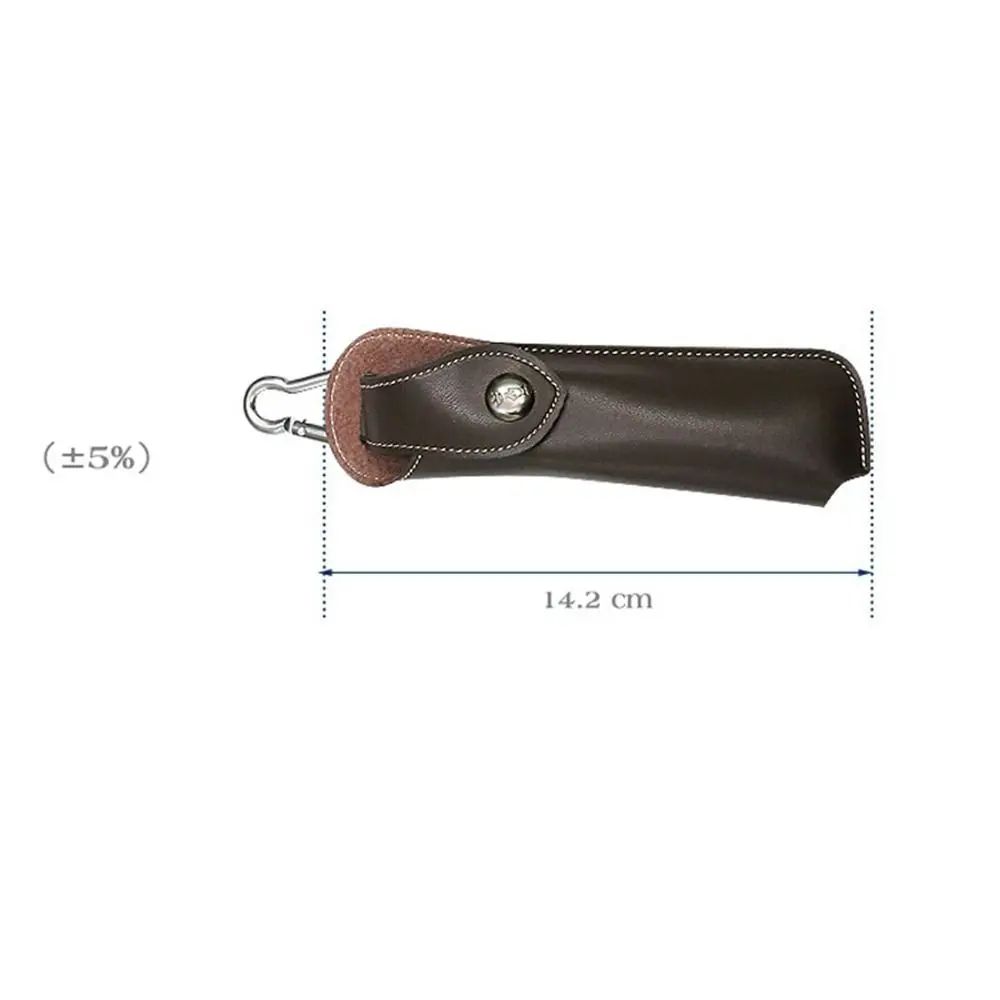Retro Brown Fold Knife Scabbard Tool Flashlight Belt Loop Case Holder Leather Knife Sheath Protective Cover Pocket Hunt Camp image 6