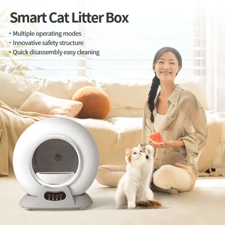 New Style Smart Cat Box Self-Cleaning Automatic Cat Toilet  With Wifi Touch Control 65L Large Space
