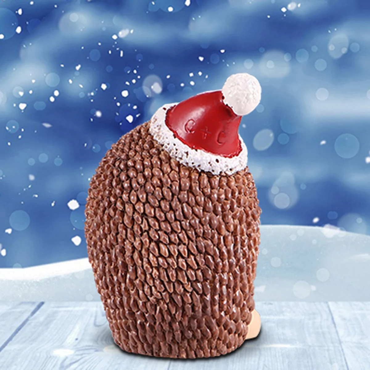 

2Pcs Christmas Resin Mini Ornaments Hedgehog Resin Decor for Desktop Micro Garden Home Decorations Christmas Mini Ornament