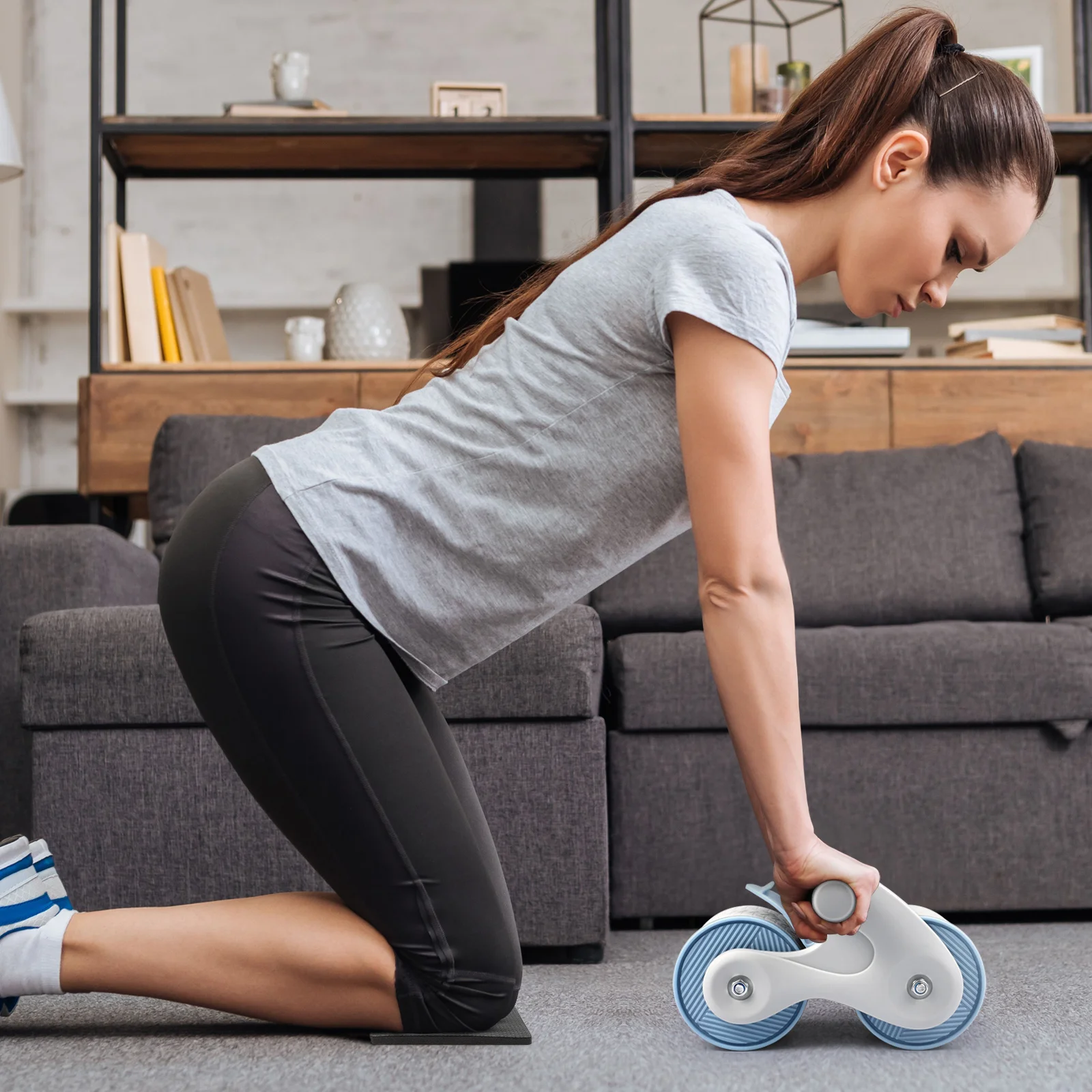 

Roller Automatic Rebound Abs Wheel Exercise Abdominal Fitness Equipment