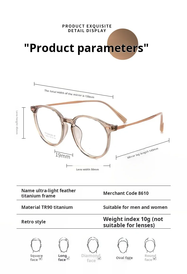 KIZN الرجال والنساء الرجعية النظارات الطبية البصرية المستديرة الصغيرة TR90 وصفة التيتانيوم نظارات قصر النظر مد البصر التقدمي
