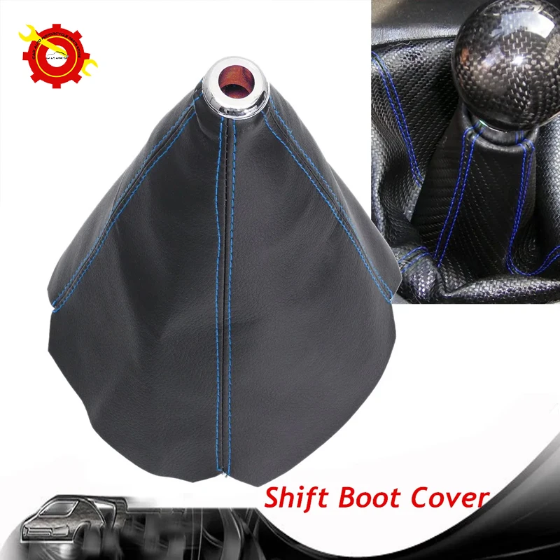 

Чехлы на рычаг переключения передач для автомобиля, красные/черные/желтые/синие, из замши, кожаные, универсальные, 16 мм