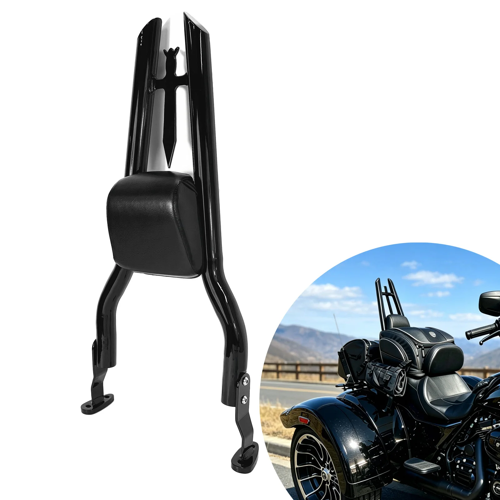 For Harley FLRT Freewheeler 2015-2026 Road Glide 3 FLTRT 2023 Motorcycle Supplies Motorcycle Accessories Rear Backrest Sissy Bar