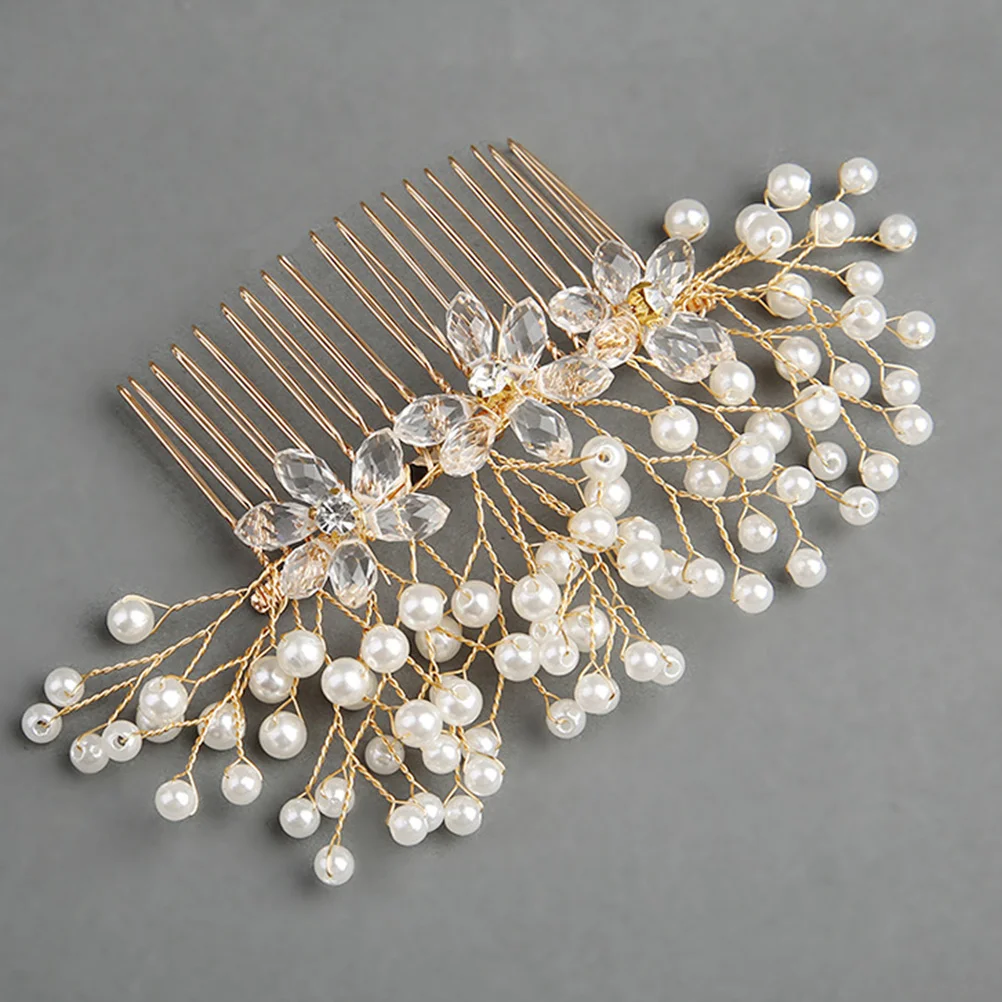 مشط شعر الزفاف الساحر واللؤلؤ الكريستالي لغطاء رأس الزفاف لغطاء رأس الزفاف للفتيات في الذكرى السنوية #2