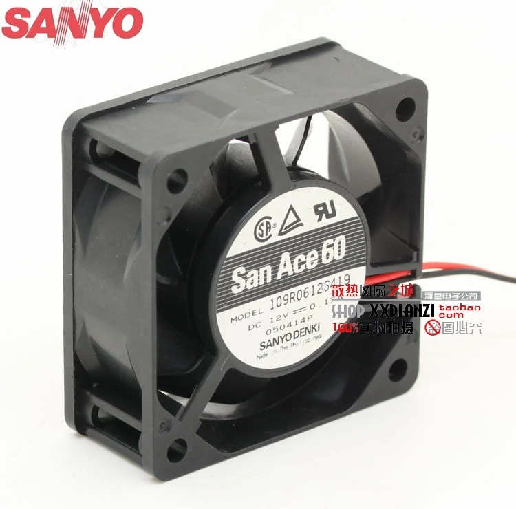 

Для Sanyo 109R0612S419 6025 6 см 12В 0.17A бесшумный двойной шарикоподшипник шасси вентилятор