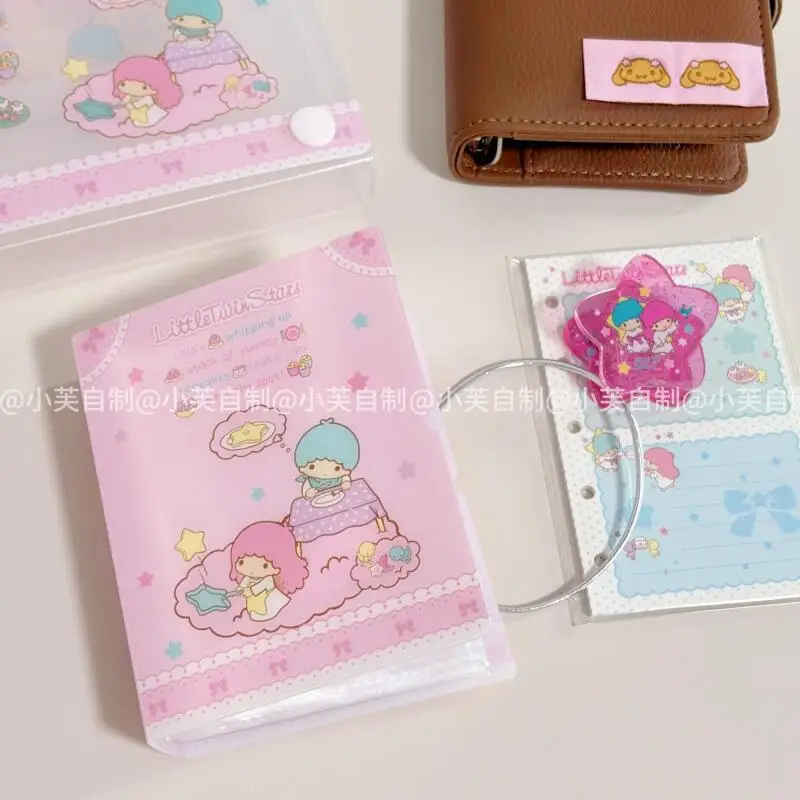 

Креативный альбом для хранения стикеров и карточек Kawaii Sanrio Little Twin Stars, 3 дюйма, в стиле Polaroid, подарок на день рождения для девушки