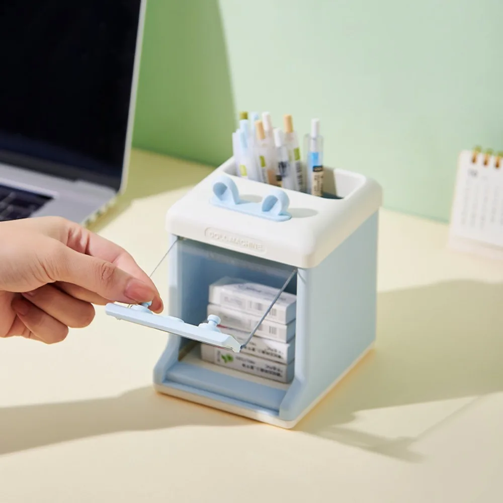 Table Decoraction Multi Grid Penholder Multifunctional Organizer Brush Holder Stationery Cartoon Storage Box